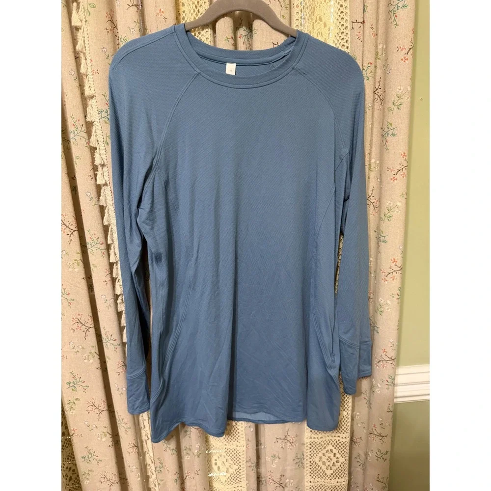 Lululemon Abrasion Resistant High Coverage Long Sleeve Shirt 10 Utility Blue
